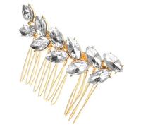 CHICAMPERA Peigne à Cheveux Mariage Femme Or en Alliage de Zinc Cristaux Imitation, Accessoire Chignon Élégant et Résistant pour Soirées et Réceptions