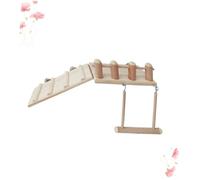 CHICAMPERA Petits Animaux Hamsters Perroquets Ensemble avec Échelle Escalade Flexible Balançoire Amusante et Planche de Saut pour Rongeurs