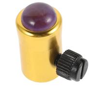 CHICAMPERA Pied pour Diapason en Alliage d'Aluminium Support en Améthyste Naturelle, Compatible Diapasons Lisses, Accessoire de Réparation et Utilisation Spirituelle