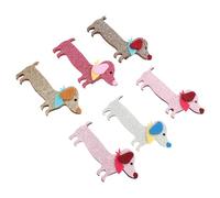 CHICAMPERA Pinces à Poils de Chien Forme Cartoon, Accessoires Décoratifs pour Animaux Lot de 6 en Feutre Couleur Aléatoire pour Différentes Occasions et Grands Événements