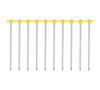 CHICAMPERA Piquets de Tente pour Ancrage Sécurisé au Sol de 10pcs Allongés et Acier Inoxydable Clous Rectifiés Renforcés pour Camping et Structure de Patio Extérieure Camping Structure Patio