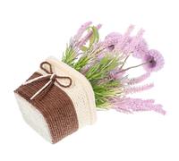CHICAMPERA Plante Artificielle en Pot Hydrangea et Lavande, Décoration de Bureau en Plastique et Corde en Papier, Ornement Végétal Coloré Style Artistique pour Maison
