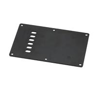 CHICAMPERA Plaque Arrière de Guitare Électrique à 6 Trous, Plaque de Protection Noire en Plastique, pour Réparation et Remplacement de Guitare Électrique