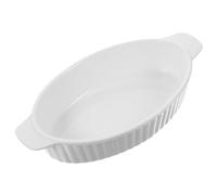 CHICAMPERA Plaque Cuisson Céramique Ovale avec Double Poignées Plat Polyvalent pour Gratin Salade et Conservation Alimentaire Facile à Nettoyer et Transporter