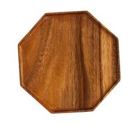 CHICAMPERA Plateau de Service Marron Octogonal en Matériau Synthétique Collations Ponçage Lisse, pour Bars et Hôtels