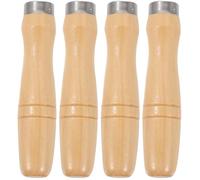 CHICAMPERA Poignée de Lime Multifonction en Bois Lot de 4 Pièces Forme Ergonomique Confortable Poignée de Remplacement pour Lime Plate Fabrication Artisanale
