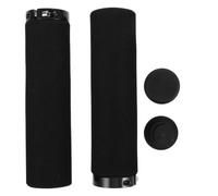 CHICAMPERA Poignées de Guidon de vélo 2pcs en Mousse et Plastique Noir pour VTT et vélo à pignon Fixe, Prise sécurisée, Confort de Conduite, diamètre de Tube 22,2 mm, pour Cyclisme Longue