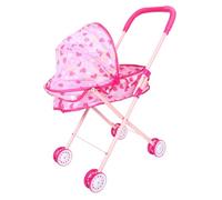 CHICAMPERA Poussette Pliable pour Poupées Modèle Réaliste avec Poignée Ajustable pour Garçon Fille pour Jeux de Rôle Parent Garçon Fille Développement Social
