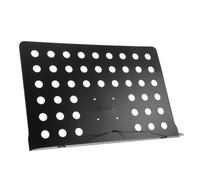 CHICAMPERA Pupitre de Musique Portable en Fer Noir avec Pieds Pliables, Hauteur et Angle Réglables, pour Partitions en Voyage ou Environnements Musicaux