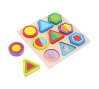 CHICAMPERA Puzzle Bois Montessori Formes Arc-Ciel Éducatif pour Garçon Fille Bloc de Construction Interactif pour Reconnaissance des Couleurs et Développement de Intelligence