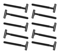 CHICAMPERA Rasoir Jetable Antidérapant pour Femmes et Hommes, Lame Double Couche en Acier Carbone, Plastique Noir, 10 Pièces, Pratique et Simple D'utilisation pour Usage Personnel et Voyage