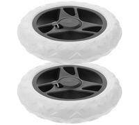 CHICAMPERA Roues de Chariot Pliable 17 CM en Nylon, Lot de 2, pour Transport de Charges Lourdes, Adaptées aux Paniers à Provisions et Chariots de Supermarché