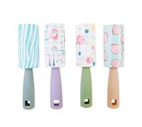 CHICAMPERA Rouleau Adhésif Anti-Peluches 3 Pcs avec Poignée Droite en Plastique, Forte Adhérence pour Vêtements et Meubles, Accessoire Recharge Inclus Couleur Aléatoire