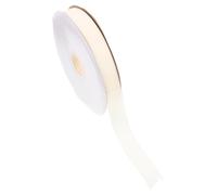 CHICAMPERA Ruban Biais en Polyester Beige 2,5cm pour Loisirs Créatifs et Décorations, Léger et Résistant la Décoloration, Rouleau de 1 Pièce pour Réparation ou Couture
