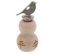 CHICAMPERA Sifflet à Oiseaux en Bois Beige, Design Créatif de Gourde, Portable Fonction de Rotation Manuelle, pour L'entraînement et L'observation des Oiseaux