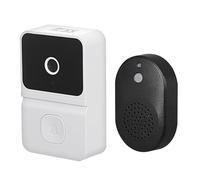 CHICAMPERA Sonnette Visuelle sans Fil en Plastique Blanc avec Fonction de Double Communication et Batterie Rechargeable, Adaptée aux Espaces de Vie Intérieurs
