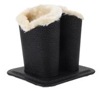 CHICAMPERA Support à Lunettes Double en Cuir Pu Peluche, Étui Élégant à Double Compartiment pour Protéger et Ranger Vos Lunettes à Domicile