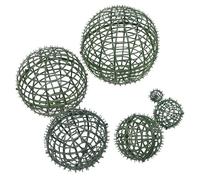 CHICAMPERA Support de Plante Sphérique en Plastique Vert Cadre Réutilisable et Facile à Installer 6 Pièces pour Boules Décoratives Extérieures pour Verdure Verticale en Cour
