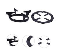 CHICAMPERA Supports à Casseroles Ronds en Fer Noir 2 Pièces pour Brûleurs à Gaz, Surface Lisse et Résistante la Déformation, Accessoire pour Gazinière à Gaz