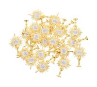 CHICAMPERA Surmatelas de Lumière Divine en Plastique Or 24 Pièces pour Décorations Religieuses Chic, pour Fêtes Religieuses et Photographie