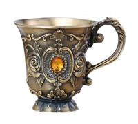 CHICAMPERA Tasse à Vin en Différentes Couleurs Vintage en Alliage de Zinc, Mini Coupe Rétro Chic pour Bar et Dîner