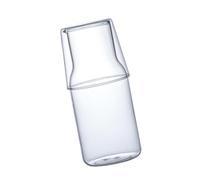 CHICAMPERA Théière Verre Résistante Chaleur avec Tasse Pot It pour Carafe Pratique pour Thé et Jus Maison ou Restaurant