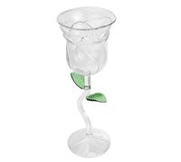 CHICAMPERA Verre à Vin en Verre Forme de Rose Haute Transparence et Prise Confortable, Élégant Maison Fêtes