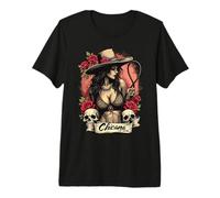 Chicana Con Sazón Vaquero Rodeo Art T-Shirt Haut de Gamme