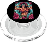 Chicana Mexicaine Latina Luchadora Power PopSockets PopGrip pour MagSafe