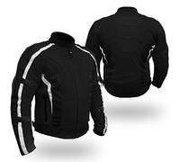 Chicane Race maille Veste Débit d'air Noir et blanc et aveugle CE-étanche 1621-1 5XL (50 EU / 127cm)
