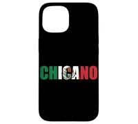 Chicano Drapeau Mexicain pour Homme Motif Drapeau Latin hispanique Marron Coque pour iPhone 15