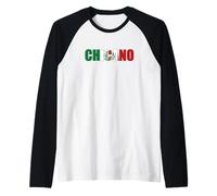 Chicano Drapeau Mexicain pour Homme Motif Drapeau Latin hispanique Marron Manche Raglan