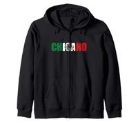 Chicano Drapeau Mexicain pour Homme Motif Drapeau Latin hispanique Marron Sweat à Capuche