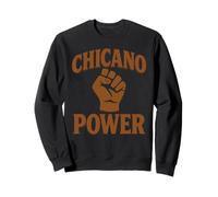 Chicano Power Drapeau Mexicain Mexique Marron Latino Raza No Migra Sweatshirt