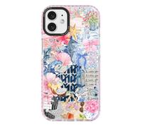 ChiCaseVer pour iPhone 12 Coque, Design de Collage d'Art Printemps Romantique Y2K en Forme de Cheval de Mer Côtier, Protection Contre les Chutes de Qualité Militaire, Housse à Thème Océan avec