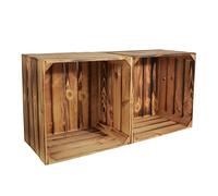 CHICCIE 2X Casier à vin Wino en Bois - Flammé