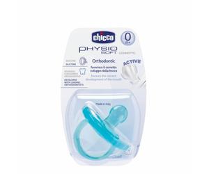 Chicco - 0000271120000 - Sucette Physio Soft - Tout Silicone X 1- Bleu - 0 Mois +