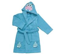 Chicco 00004899000000 Peignoir de bain en éponge, motif hippopotame, 24 m +, couleur : bleu