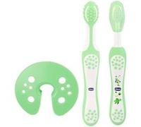 Chicco 00006961000000 brosse à dents Ensemble de brosses à dents Vert, Blanc Bébé