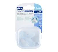 Chicco, 1 tétine de 2 à 6 mois, en silicone, PHYSIOFORMA SOFT bleu clair, sous blister stérilisable, tétine machile extra douce