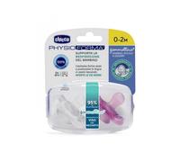 CHICCO 2 pneus 0-2 m bébé caoutchouc Physio silicone souple sucette