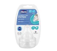 Chicco, 2 Tétines Perfect5 en Silicone pour Biberons Anti-coliques Flux à Choix