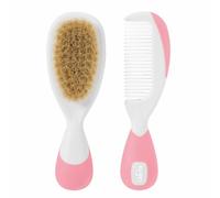 Chicco - 66003310000 - Brosse et Peigne Soie Naturelle - 0+ mois - Bleu