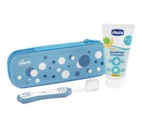 Chicco Always Smiling Set 6m+ Ensemble de soins dentaires avec étui Light Blue 1 pcs