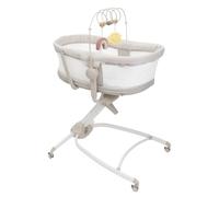 Chicco Baby Hug 4en1 Armonia, Berceau, Transat, Chaise Haute et Chaise de Table 0-36 Mois, Hauteur Réglable à Pédale, Barre de Jeu et Tissu en Maille pour Circulation de l'Air, Solution Gain de Place
