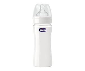 Chicco- Baby Nature Glass Silicon Feeding Bottle 240Ml by Chicco