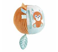 Chicco Balle Souple My Sweet Doudou Panda et Caméléon, balle souple en différents tissus, avec tintement, activités manuelles, jouets pour bébés, premier jeu pour les tout-petits, 0 mois et plus
