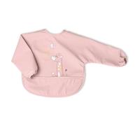 Chicco Bavoir à manches longues imperméable 6 mois +, bavoir de sevrage intégral avec protection Stay-Dry et poche ramasse-miettes, poignets élastiques et fermeture réglable, lavable