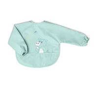 Chicco Bavoir à manches longues imperméable 6 mois +, bavoir de sevrage intégral avec protection Stay-Dry et poche ramasse-miettes, poignets élastiques et fermeture réglable, lavable
