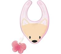 Chicco Bavoir de dentition 3-en-1 Frais Morsures 4+ mois Rose
